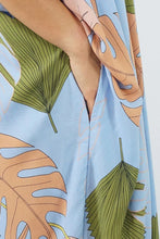 Load image into Gallery viewer, Sundrenched Bermuda Okinawa Blue Long Kaftan Dress. One Size Fits All.