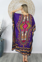 Load image into Gallery viewer, Sundrenched Long Kaftan Dress Inca Bling Sequined Purple. One Size Fits All.
