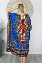 Load image into Gallery viewer, Sundrenched Blue Inca Bling Sequined Long Kaftan Dress. One Size Fits All.
