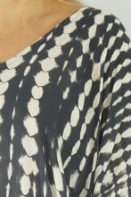 Load image into Gallery viewer, Sundrenched Crackle Black/Bone Long Kaftan Dress. One Size Fits All.