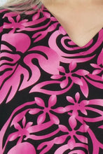 Load image into Gallery viewer, Sundrenched Florida Pink & Black Long Kaftan Dress – One Size Fits All