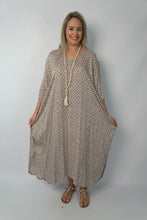 Load image into Gallery viewer, Sundrenched Links Taupe Long Kaftan Dress. One Size Fits All.