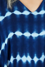Load image into Gallery viewer, Sundrenched Nirvana Tie Dye Navy & Blue Long Kaftan Dress. One Size Fits All.