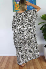 Load image into Gallery viewer, Sundrenched Safari Black & Beige Long Kaftan Dress. One Size Fits All.