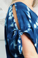Load image into Gallery viewer, Relaxed Fit Mykonos Long Kaftan Dress Nirvana Navy Tie Dye. One Size Fits Size 10-18