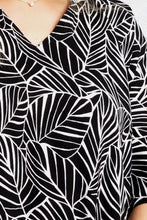 Load image into Gallery viewer, Sundrenched Jungle Black & White Long Kaftan Dress. One Size Fits All.