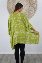 Load image into Gallery viewer, Kaftan Top in Half Moon Lime . One Size Fits All.