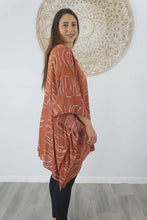Load image into Gallery viewer, Kaftan Top In Half Moon Terracotta. One Size Fits All.