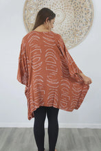 Load image into Gallery viewer, Kaftan Top In Half Moon Terracotta. One Size Fits All.