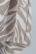 Load image into Gallery viewer, Kaftan Top in Zebra Taupe. One Size Fits All.