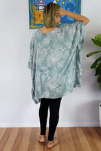 Load image into Gallery viewer, Kaftan Top in Palm Cove Grey. One Size Fits All.