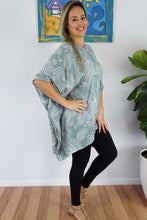 Load image into Gallery viewer, Kaftan Top in Palm Cove Grey. One Size Fits All.