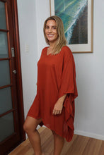 Load image into Gallery viewer, Lovely Kaftan Top All Rust Colour. One Size Fits All.