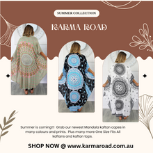 Load image into Gallery viewer, Long Black Aqua Mandala Sequined Cape/Kimono. Free Size