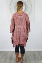 Load image into Gallery viewer, Vibrant Sienna Tie Dye Crackle Print Kaftan Top. One Size Fits All.