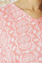 Load image into Gallery viewer, Kaftan Top in Fan Salmon. One Size Fits All.