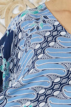 Load image into Gallery viewer, Kaftan Top Kediri Blue. One Size Fits All.