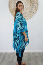 Load image into Gallery viewer, Kaftan Top Ganesha Aqua. One Size Fits All.