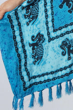 Load image into Gallery viewer, Kaftan Top Ganesha Aqua. One Size Fits All.