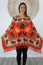 Load image into Gallery viewer, Kaftan Top in Ganesha Orange. One Size Fits All.