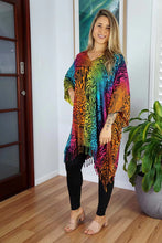 Load image into Gallery viewer, Vibrant Rainbow Cheetah Print Kaftan Top. One Size Fits All.