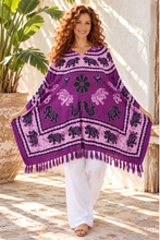 Load image into Gallery viewer, Kaftan Top Ganesha Purple - One Size Fits All