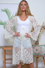 Load image into Gallery viewer, Isabella The Label cream lace cardigan style dress
