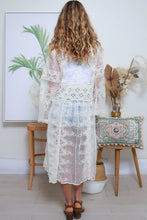 Load image into Gallery viewer, Isabella The Label cream lace cardigan style dress
