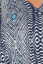 Load image into Gallery viewer, Sundrenched Papua Navy Long Kaftan Dress. One Size Fits All.