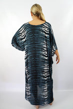 Load image into Gallery viewer, Sundrenched Wildcat Grey Long Kaftan Dress. One Size Fits All.