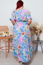 Load image into Gallery viewer, Salty Palm Beautiful Floral Long Curve Dress.  Plus sizes.  Size 16.
