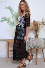 Load image into Gallery viewer, Isabella The Label black lace dress.
