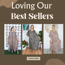 Load image into Gallery viewer, Sundrenched Papua Brown Long Kaftan Dress.  One size fits all.
