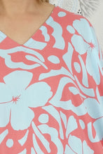 Load image into Gallery viewer, Premium Island Flower Peach Long Kaftan Dress - One Size Fits All
