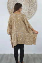 Load image into Gallery viewer, Kaftan Top In Half Moon Taupe.  One Size Fits All.
