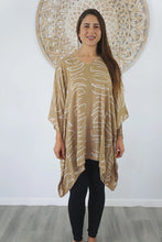 Load image into Gallery viewer, Kaftan Top In Half Moon Taupe.  One Size Fits All.
