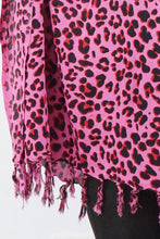 Load image into Gallery viewer, Vibrant Safari Print Pink Kaftan Top.  One Size Fits All.
