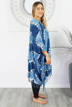 Load image into Gallery viewer, Tie Dye Culture Kaftan Top.  Blue &amp; White.  One Size Fits All.
