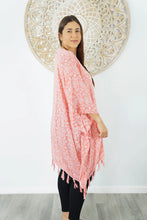 Load image into Gallery viewer, Kaftan Top in Fan Salmon.  One Size Fits All.
