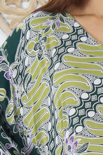 Load image into Gallery viewer, Kaftan Top in Kediri Green.  One Size Fits All.
