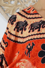 Load image into Gallery viewer, Kaftan Top in Ganesha Orange.  One Size Fits All.
