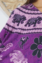 Load image into Gallery viewer, Kaftan Top Ganesha Purple.  One Size Fits All.

