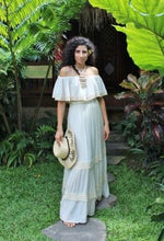 Load image into Gallery viewer, Ruby Street Australia Off Shoulder Calico Prairie Maxi dress
