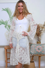 Load image into Gallery viewer, Isabella The Label cream lace cardigan style dress
