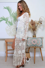 Load image into Gallery viewer, Isabella The Label long lace/crochet cardigan
